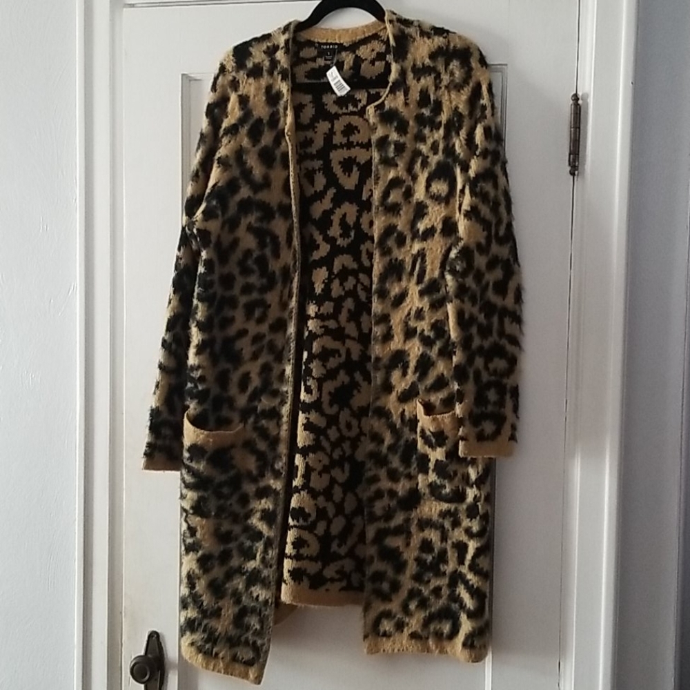 Torrid leapord print cardigan